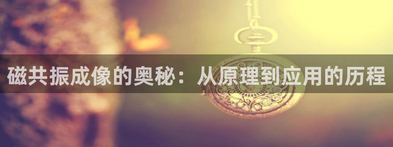 cq9电子免费游戏：磁共振成像的奥秘：从原理到应用的历程