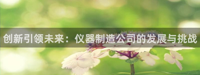 cq9电子维护：创新引领未来：仪器制造公司的发展与挑战