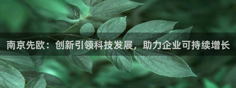 CQ9电子破解：南京先欧：创新引领科技发展，助力企业可持续增