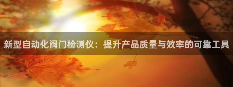 cq9电子游戏手机：新型自动化阀门检测仪：提升产品质量与效率