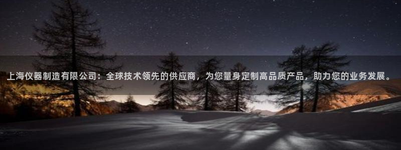 cq9电子红法师：上海仪器制造有限公司：全球技术领先的供应商