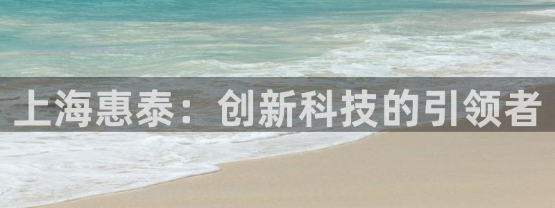 巴黎人cq9电子：上海惠泰：创新科技的引领者