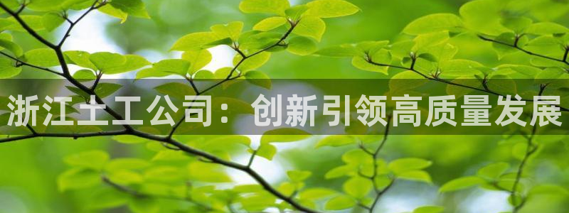 CQ9电子 网址：浙江土工公司：创新引领高质量发展