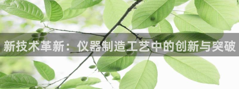 cq9宙斯电子免费试玩：新技术革新：仪器制造工艺中的创新与突